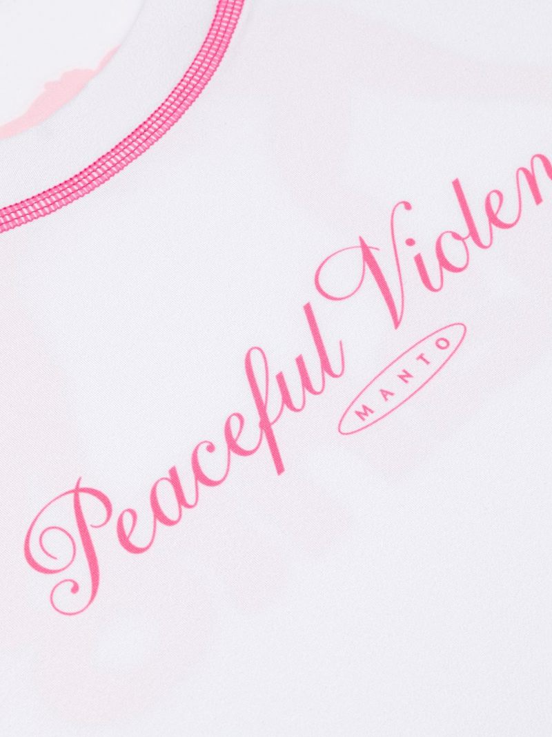 MANTO women rashguard Peacefull violence - white